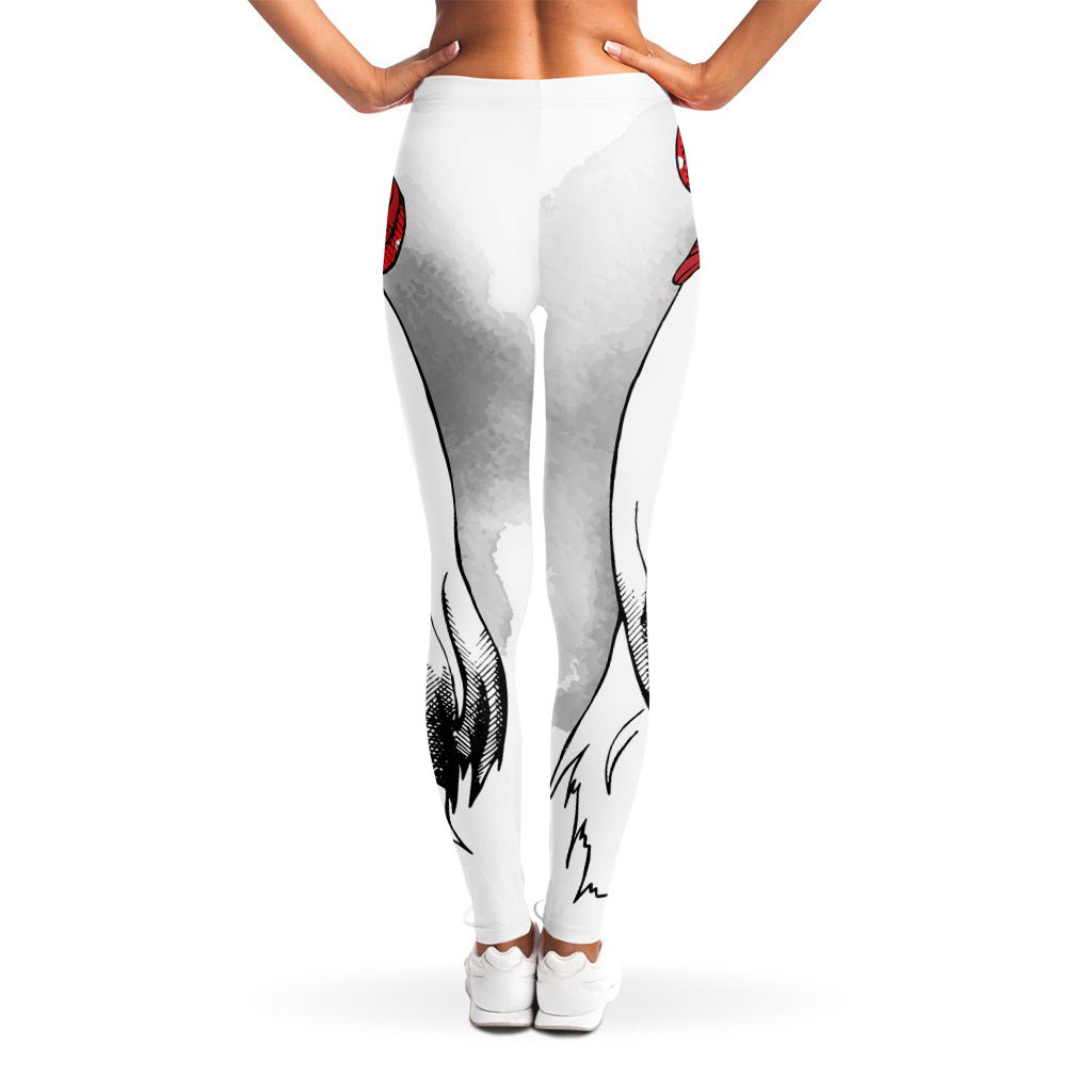 Red Cap Yorkshire Terrier Print Women's Leggings