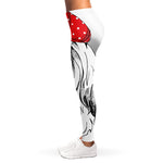Red Cap Yorkshire Terrier Print Women's Leggings