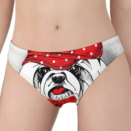 Red Cap Yorkshire Terrier Print Women's Panties