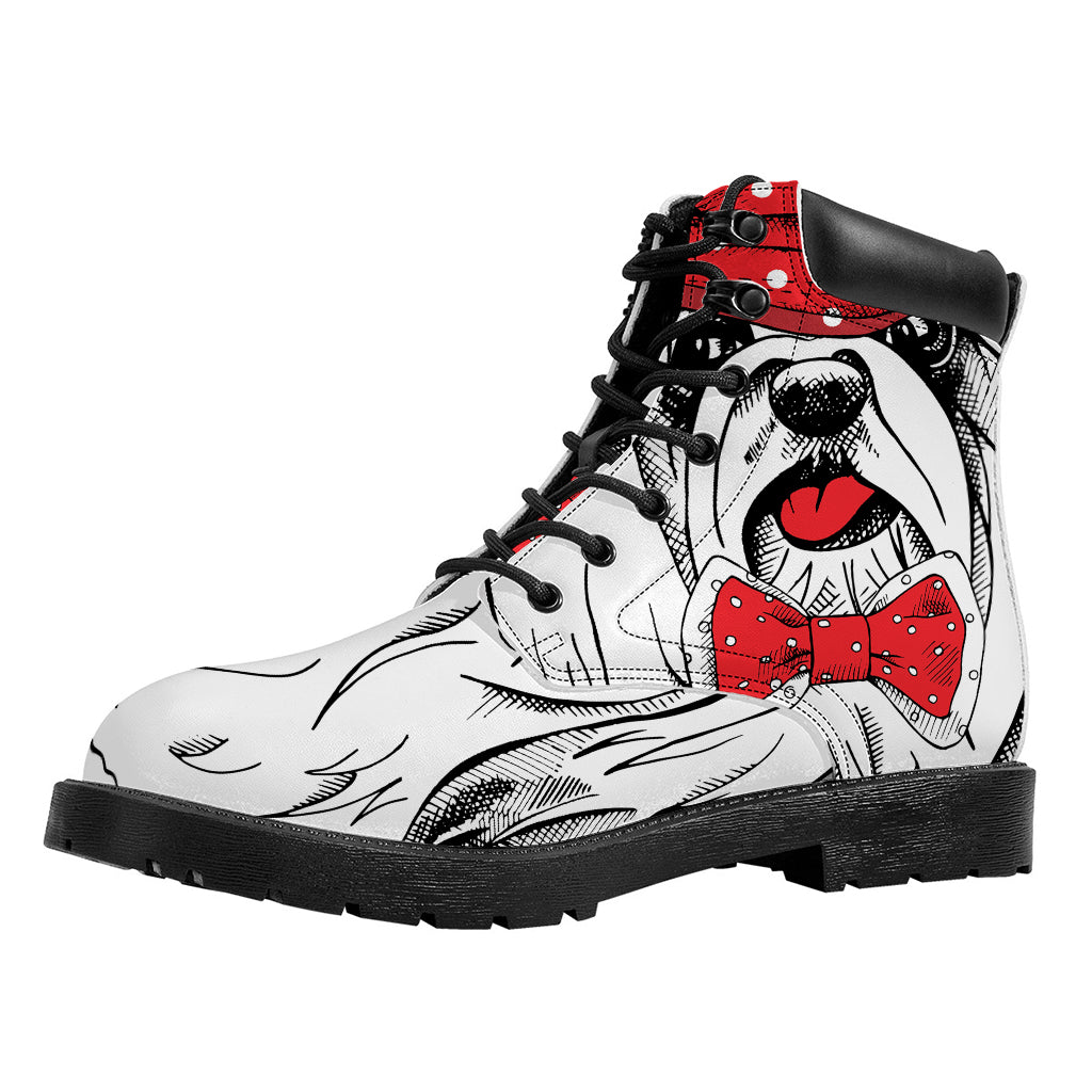 Red Cap Yorkshire Terrier Print Work Boots