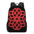 Red Celtic Knot Print 17 Inch Backpack