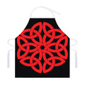 Red Celtic Knot Print Adjustable Apron