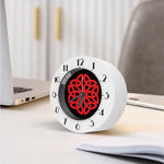 Red Celtic Knot Print Alarm Clock