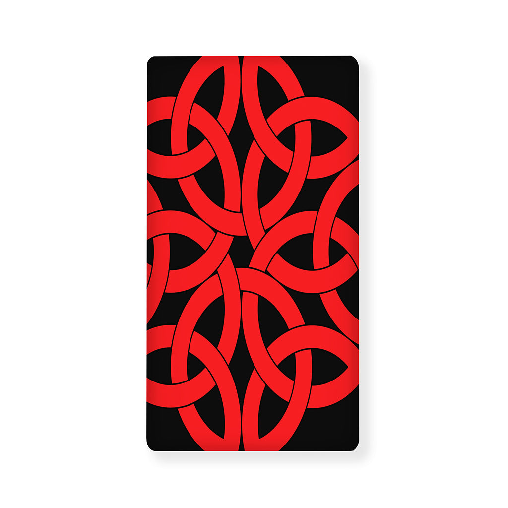 Red Celtic Knot Print Baby Crib Sheet
