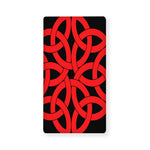 Red Celtic Knot Print Baby Crib Sheet