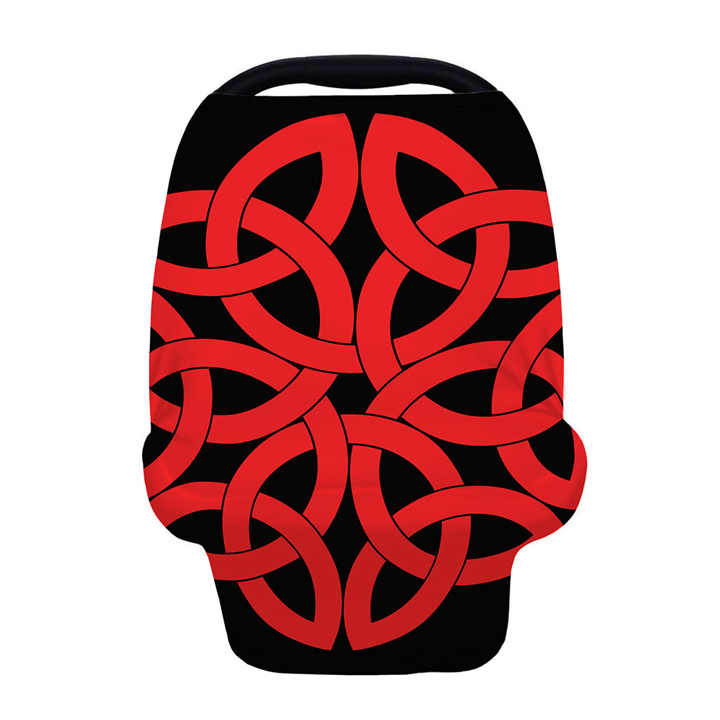 Red Celtic Knot Print Baby Seat Cover