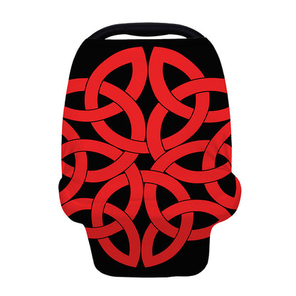 Red Celtic Knot Print Baby Seat Cover