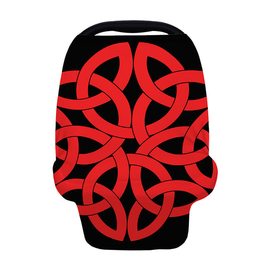 Red Celtic Knot Print Baby Seat Cover