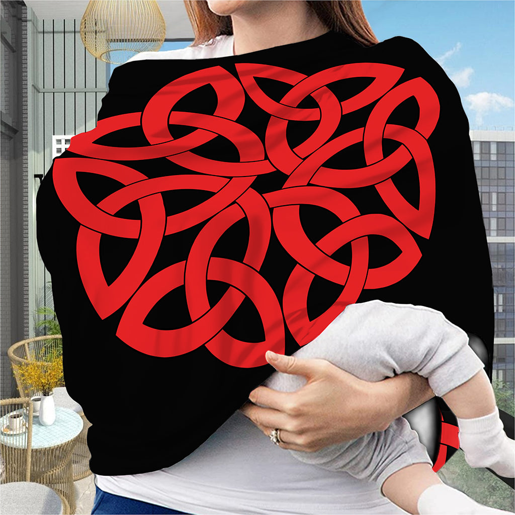Red Celtic Knot Print Baby Seat Cover