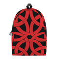 Red Celtic Knot Print School Backpack