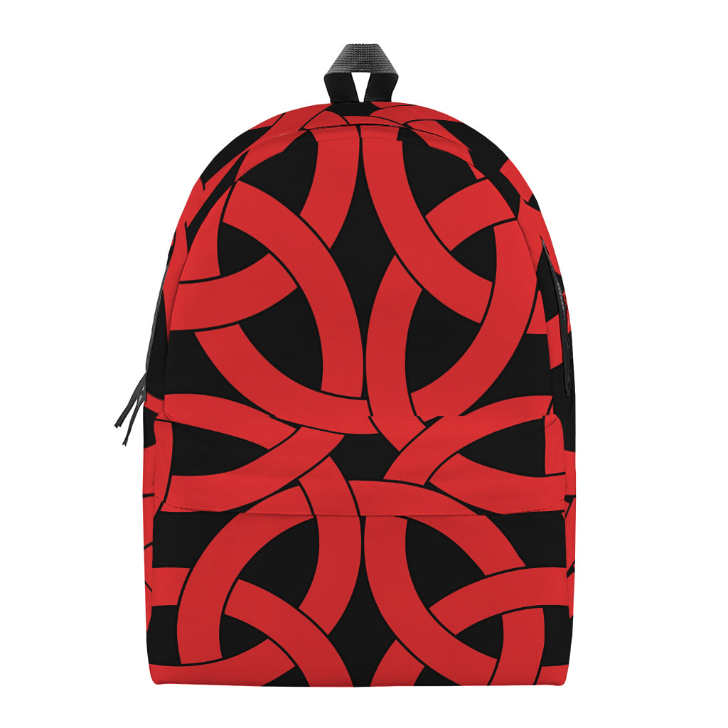 Red Celtic Knot Print Backpack