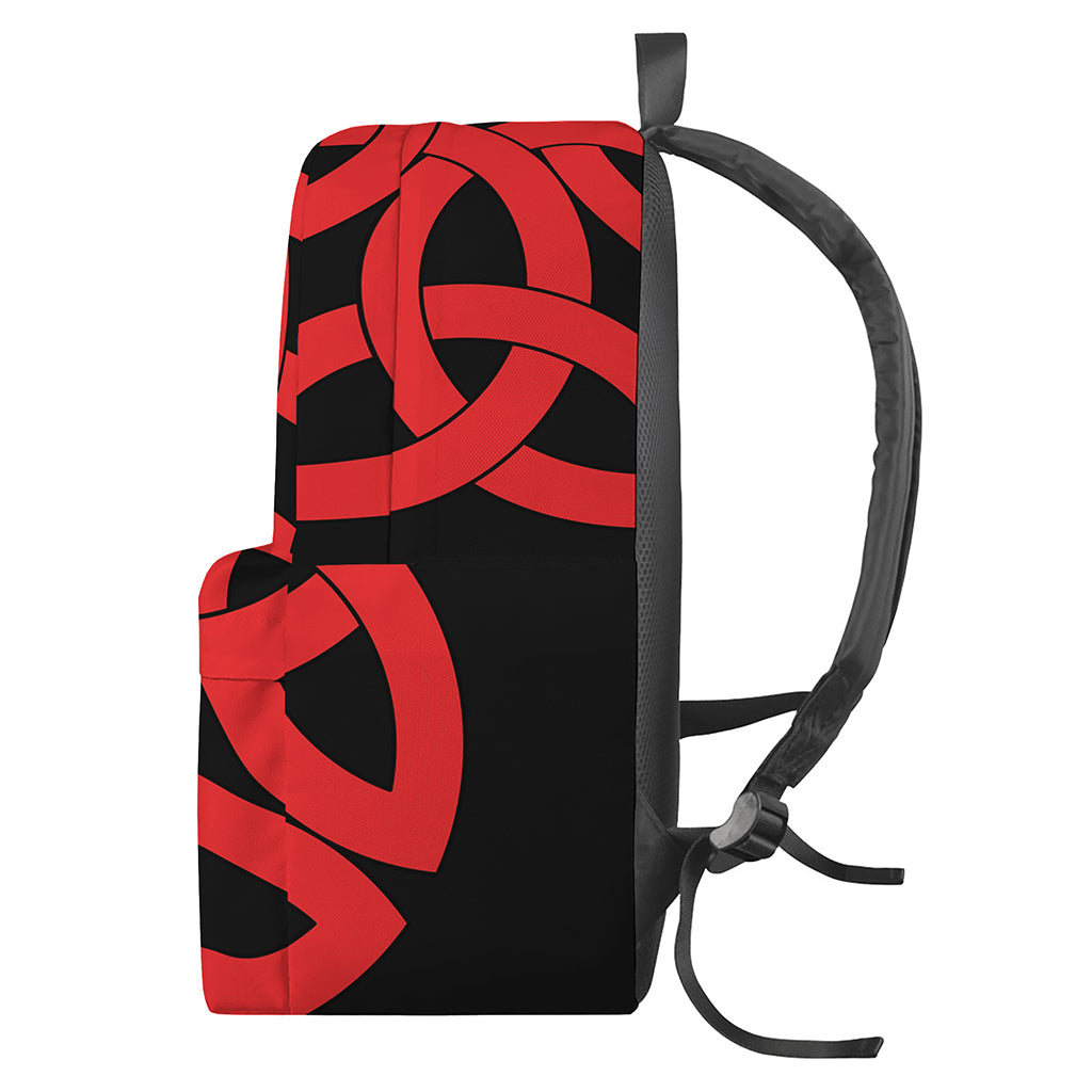 Red Celtic Knot Print Backpack