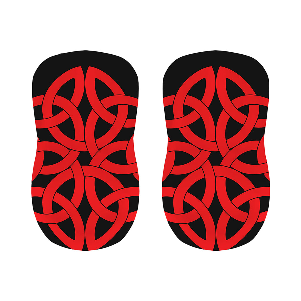 Red Celtic Knot Print Bar Stool Covers
