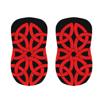 Red Celtic Knot Print Bar Stool Covers