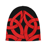 Red Celtic Knot Print Beanie