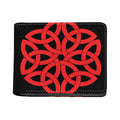 Red Celtic Knot Print Bifold Wallet