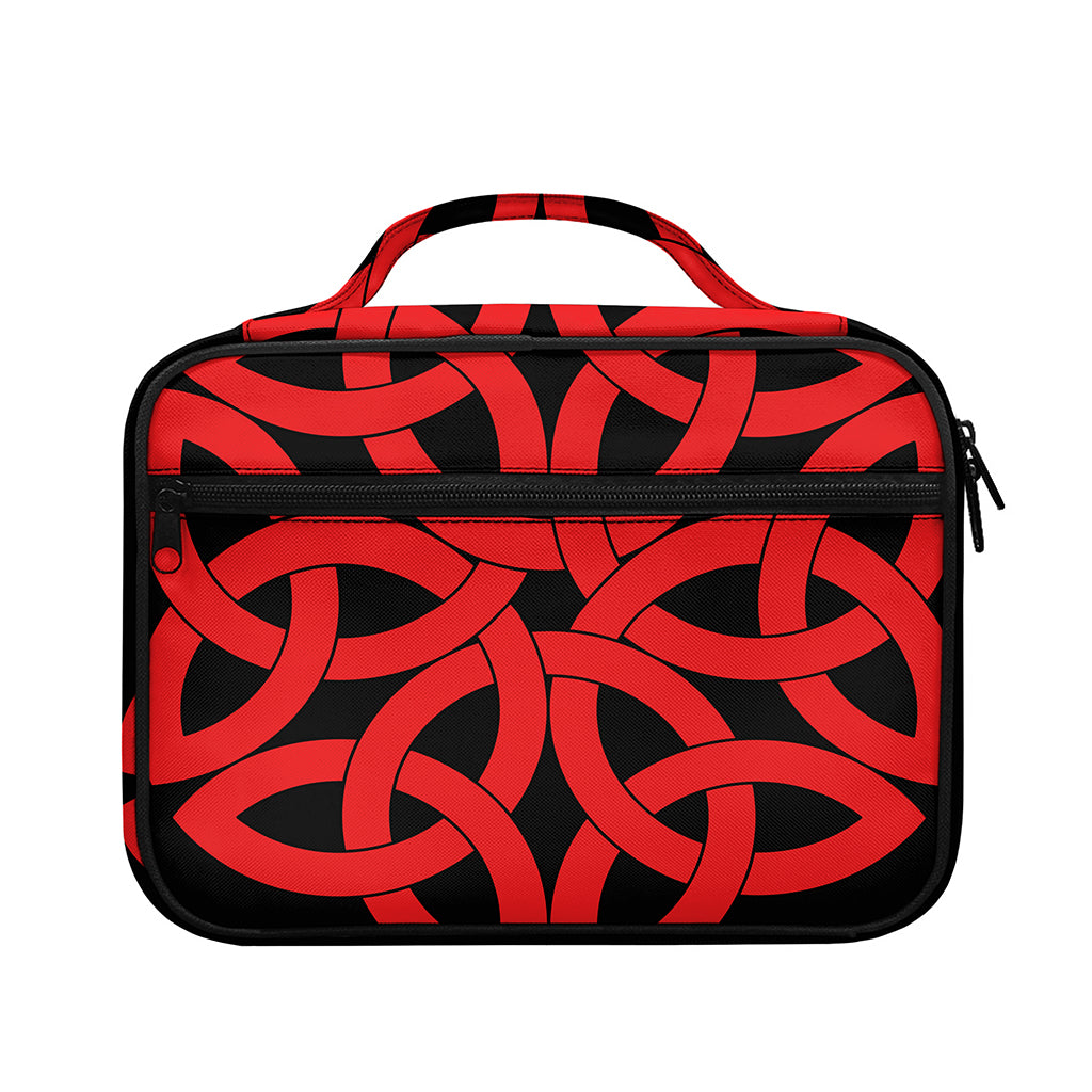 Red Celtic Knot Print Briefcase Bible Bag