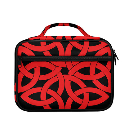 Red Celtic Knot Print Briefcase Bible Bag