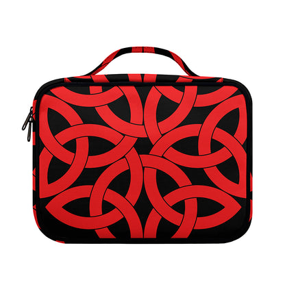 Red Celtic Knot Print Briefcase Bible Bag