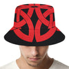 Red Celtic Knot Print Bucket Hat