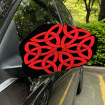 Red Celtic Knot Print Car Side Mirror Covers