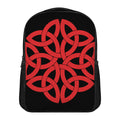 Red Celtic Knot Print Casual Backpack