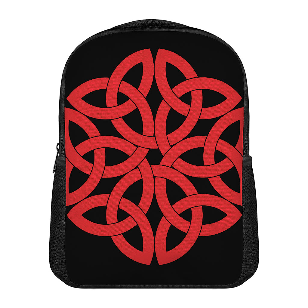 Red Celtic Knot Print Casual Backpack