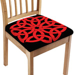 Red Celtic Knot Print Chair Cushion Cover