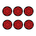 Red Celtic Knot Print Coaster Set
