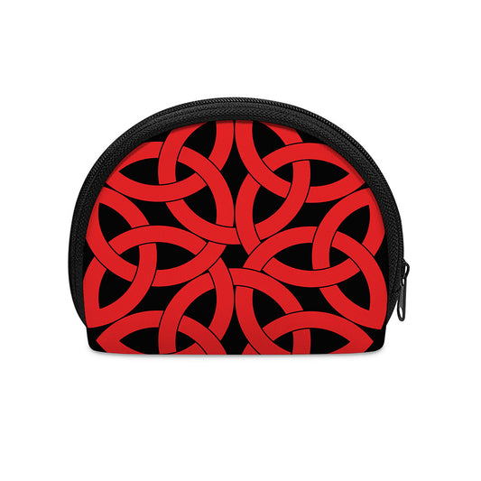 Red Celtic Knot Print Coin Purse