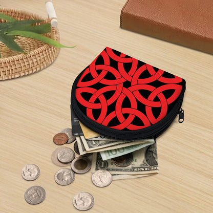 Red Celtic Knot Print Coin Purse