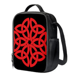 Red Celtic Knot Print Crossbody Lunch Bag