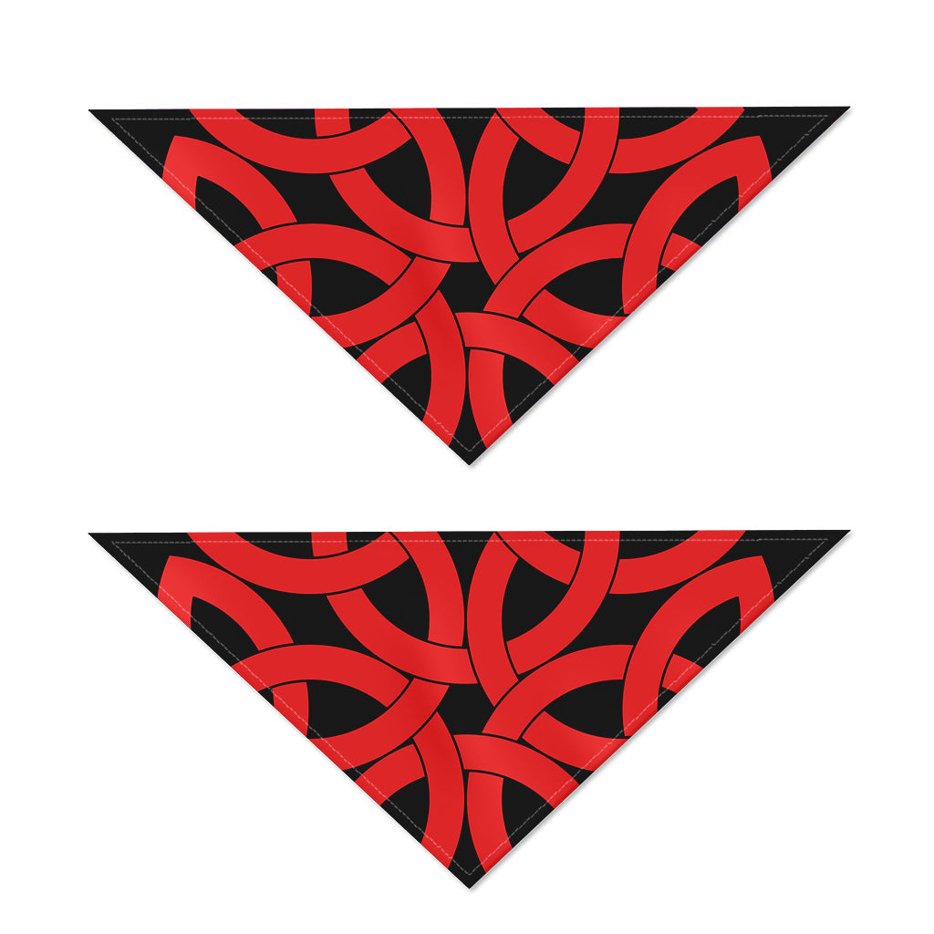 Red Celtic Knot Print Dog Bandana