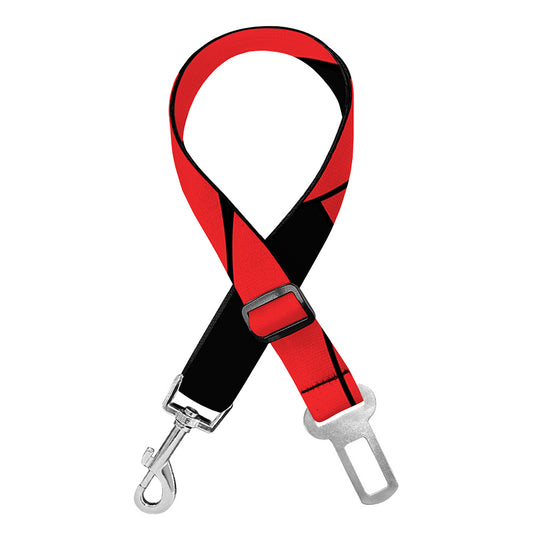 Red Celtic Knot Print Dog Seat Belt