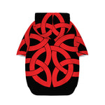 Red Celtic Knot Print Dog Zip Up Hoodie