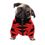 Red Celtic Knot Print Dog Zip Up Jacket