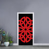 Red Celtic Knot Print Door Sticker