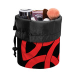 Red Celtic Knot Print Drawstring Makeup Bag