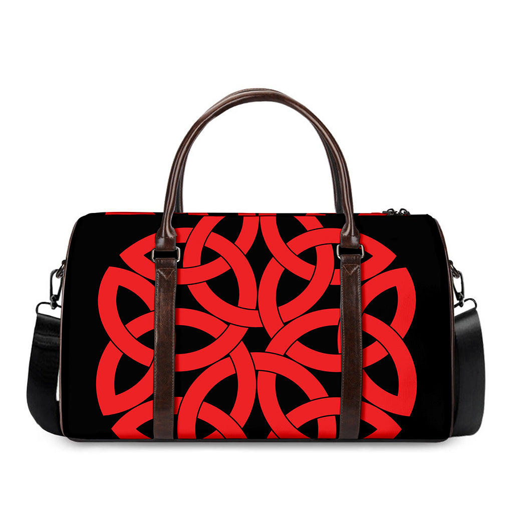 Red Celtic Knot Print Duffle Bag