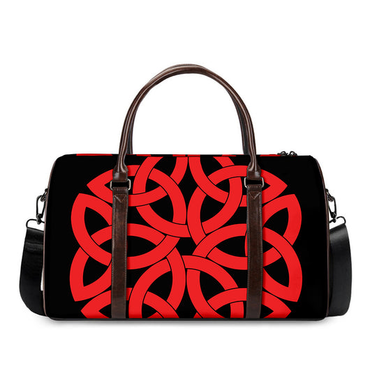 Red Celtic Knot Print Duffle Bag
