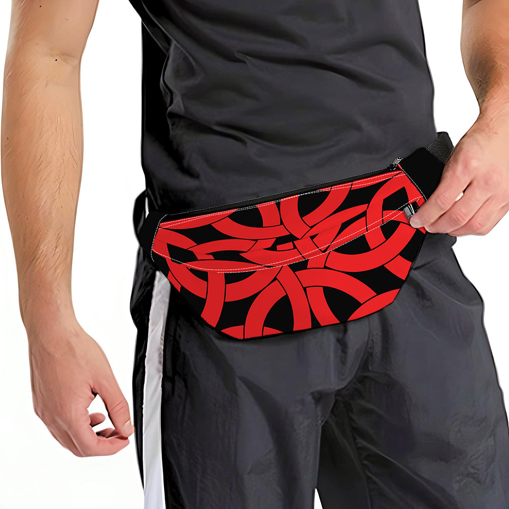 Red Celtic Knot Print Fanny Pack