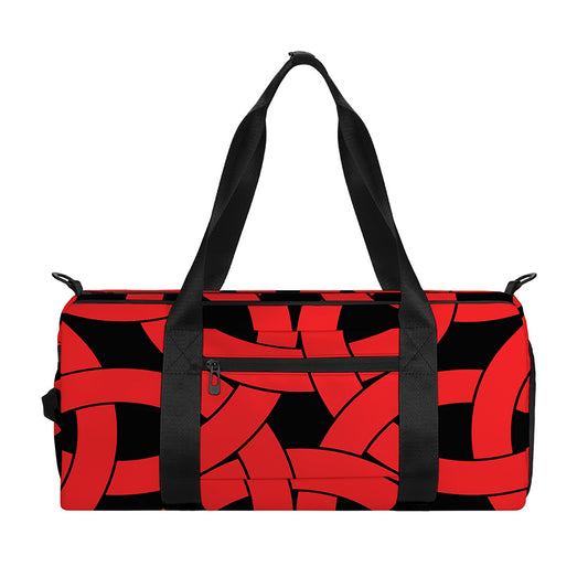 Red Celtic Knot Print Gym Bag