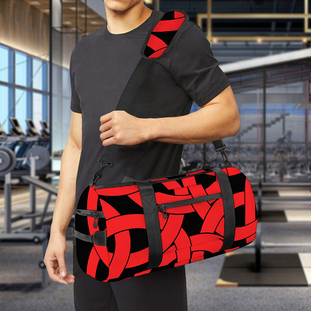 Red Celtic Knot Print Gym Bag