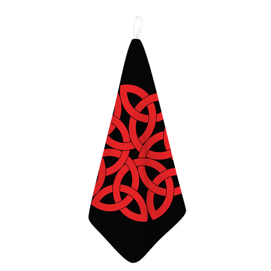 Red Celtic Knot Print Hand Towel