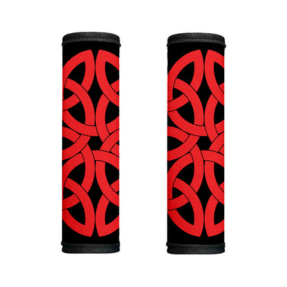 Red Celtic Knot Print Handle Covers