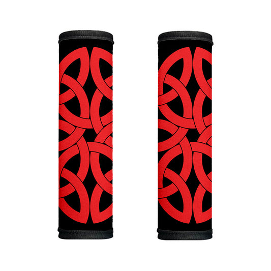 Red Celtic Knot Print Handle Covers