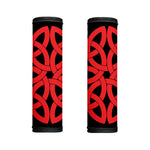 Red Celtic Knot Print Handle Covers