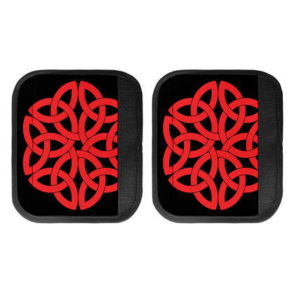 Red Celtic Knot Print Handle Covers