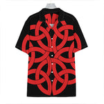 Red Celtic Knot Print Hawaiian Shirt