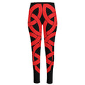 Red Celtic Knot Print High-Waisted Pocket Leggings